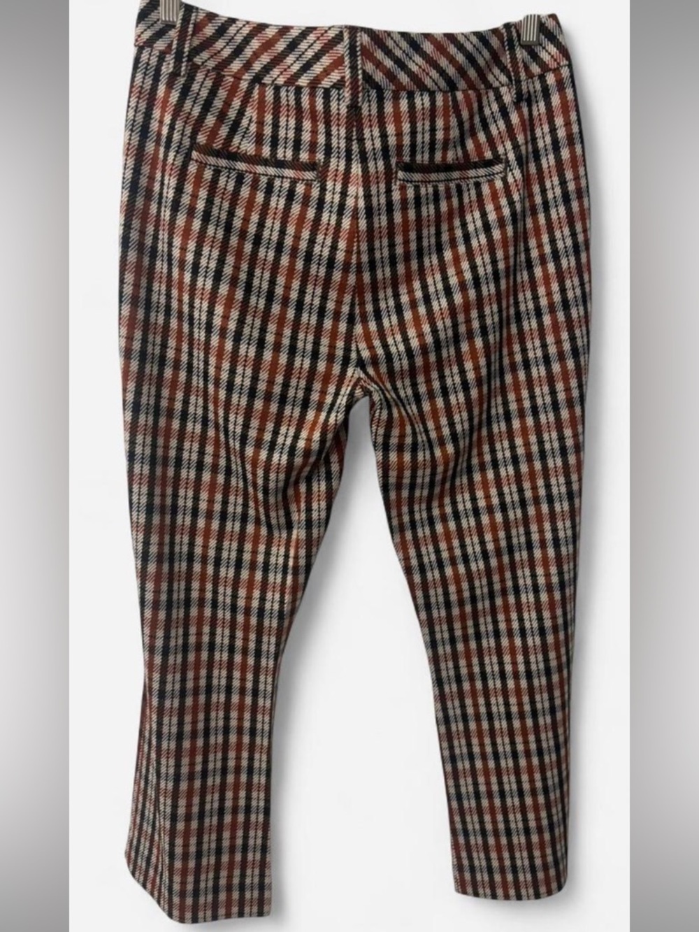 CAbi Brown Multi Plaid Cropped Pants - Picture 3 of 5